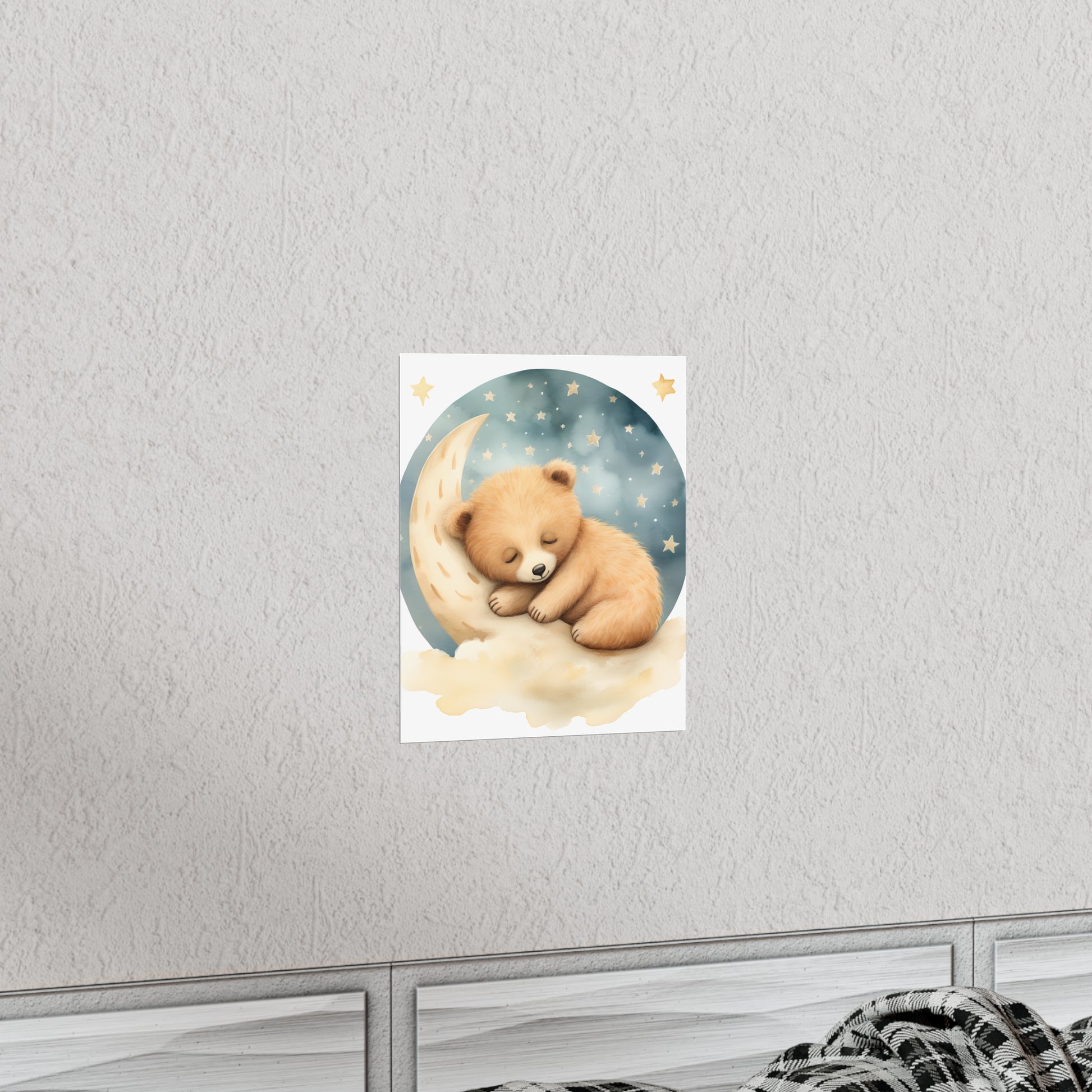 sleeping Bear, Baby Room Wall Art, Nursery Decor, sleeping animals, Animals Nursery Art , Nursery Décor, Teddy Bear Print, Teddy Bear Print, - CosmicDeva