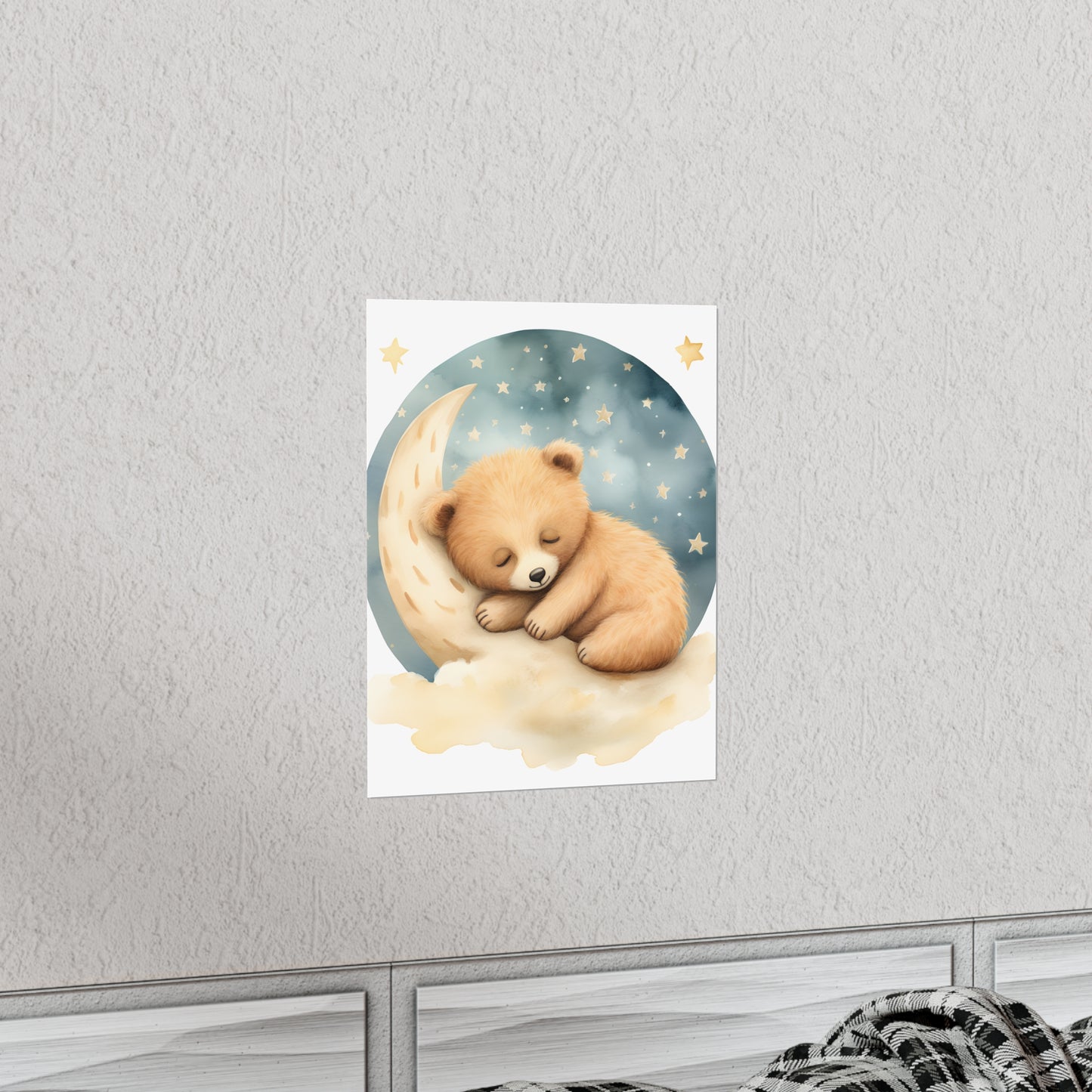 sleeping Bear, Baby Room Wall Art, Nursery Decor, sleeping animals, Animals Nursery Art , Nursery Décor, Teddy Bear Print, Teddy Bear Print, - CosmicDeva