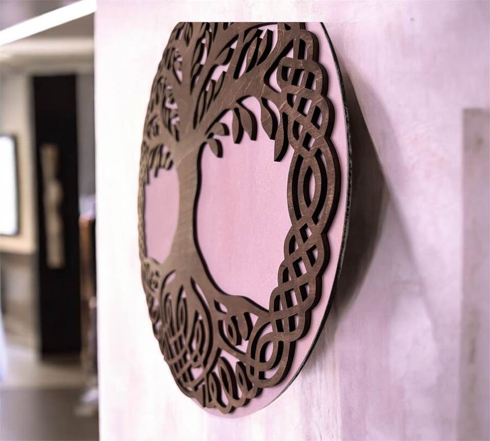 W-024 Celtic Tree of Life Wooden Wall Décor, Symbolic Tree of Life Sign - CosmicDeva