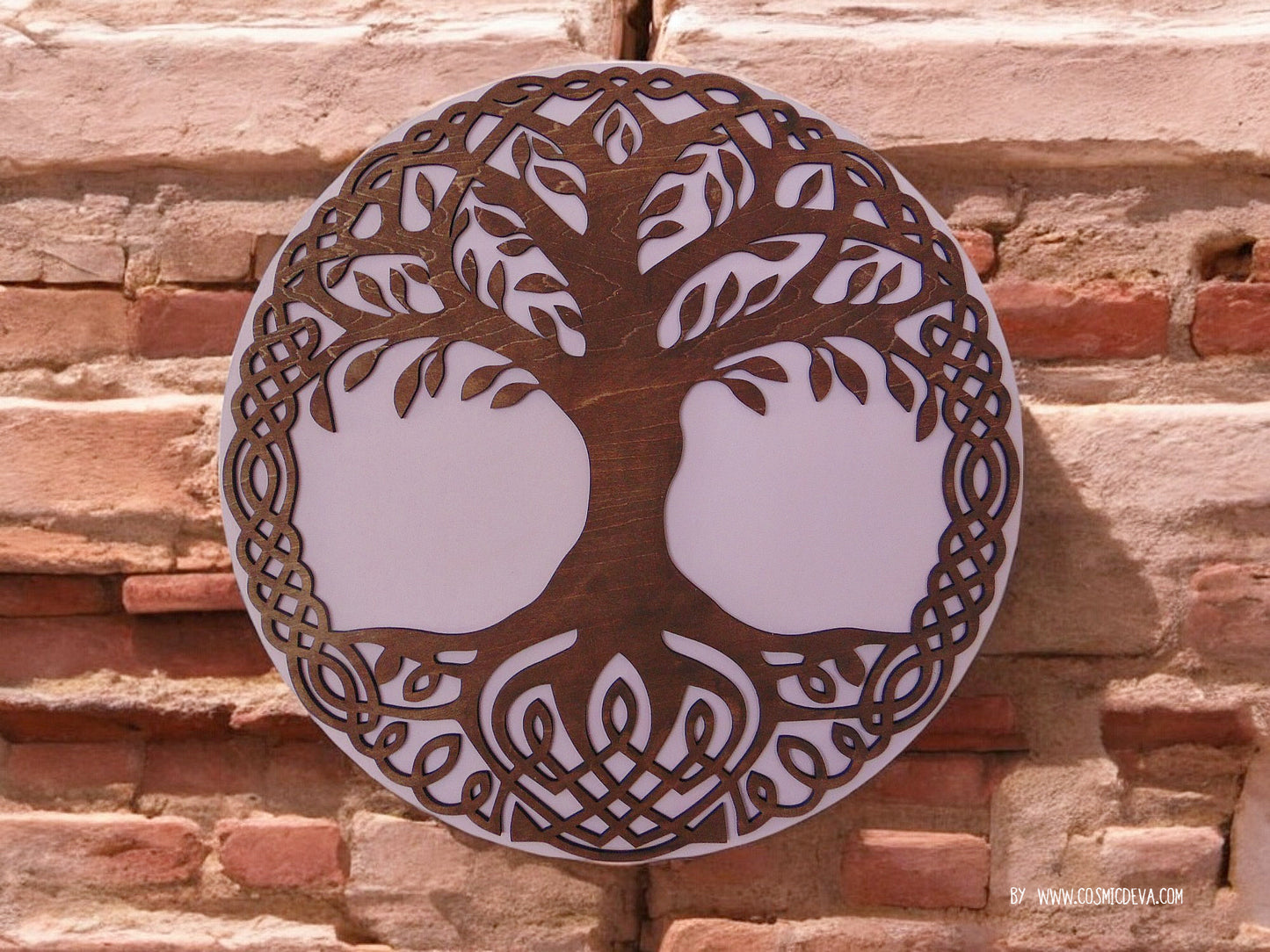 W-024 Celtic Tree of Life Wooden Wall Décor, Symbolic Tree of Life Sign - CosmicDeva