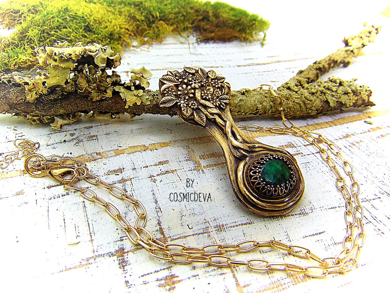 Express your love of life and nature with this intricately-crafted Tree of Life pendant necklace. Handcrafted from solid bronze with a beautiful emerald stone at its root, this unique piece of jewelry celebrates togetherness, growth, and individuality. Give yourself or a loved one the enduring gift of its timeless symbolism.