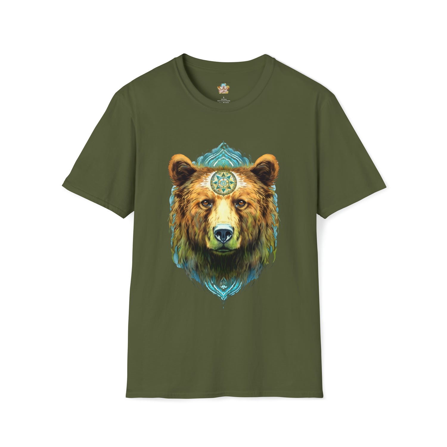 Totem Bear T-Shirt - Unleash Inner Strength, Unisex Softstyle T-Shirt - CosmicDeva