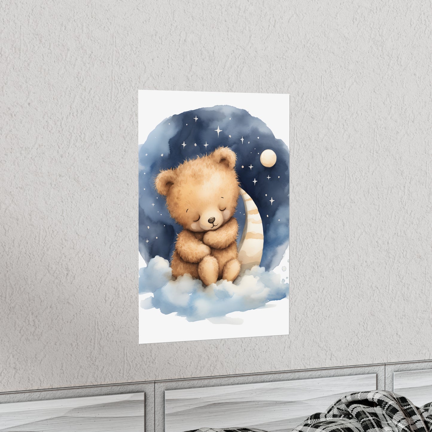 Sleeping Bear, Baby Room Wall Art, Nursery Decor, Bear Nursery Decor, sleeping animals, Animals Nursery Art, Nursery Décor,Teddy Bear Print - CosmicDeva