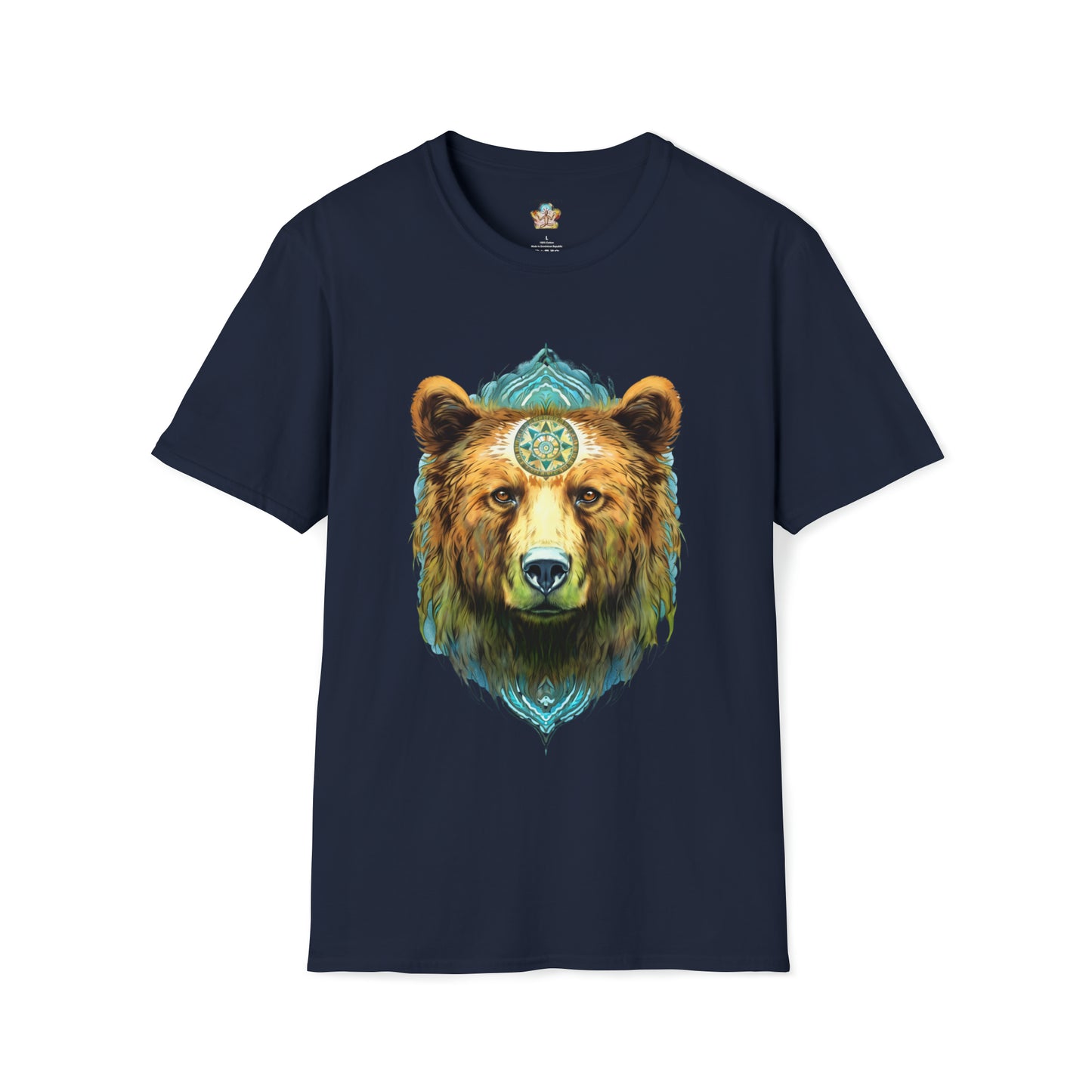 Totem Bear T-Shirt - Unleash Inner Strength, Unisex Softstyle T-Shirt - CosmicDeva