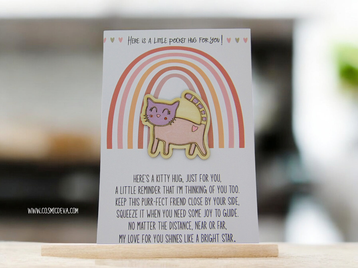 Little Wooden Pocket Hug - Cute Animal Designs