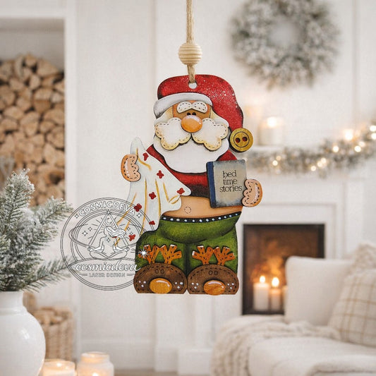 Wooden Snowman Christmas Ornament with Scarf and Hat • Wood Blanks,  Ready to Paint or Hand Painted • DIY Holiday Craft • Layered Wood Ornament  - CosmicDeva