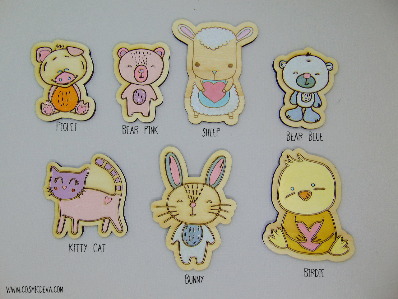 Little Wooden Pocket Hug - Cute Animal Designs