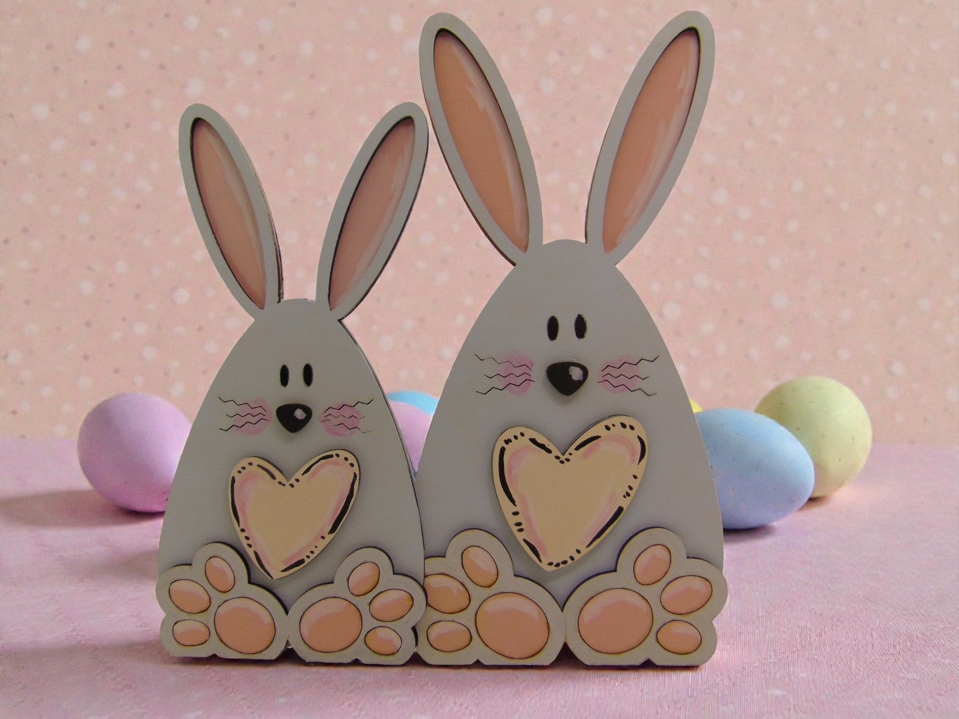 Easter Bunny shelf sitter, wooden Easter bunny, Easter bunny décor, - CosmicDeva
