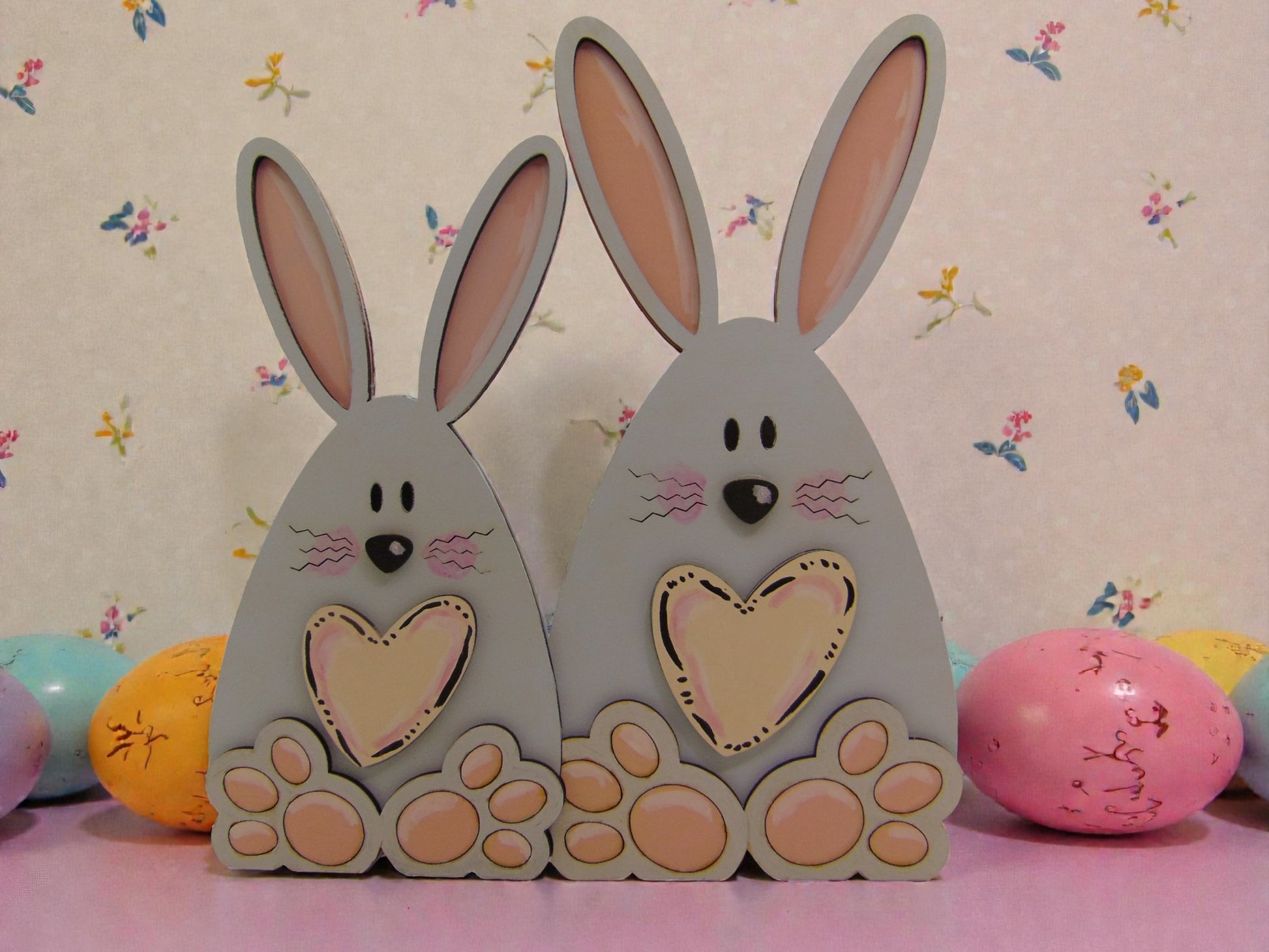 Easter Bunny shelf sitter, wooden Easter bunny, Easter bunny décor, - CosmicDeva