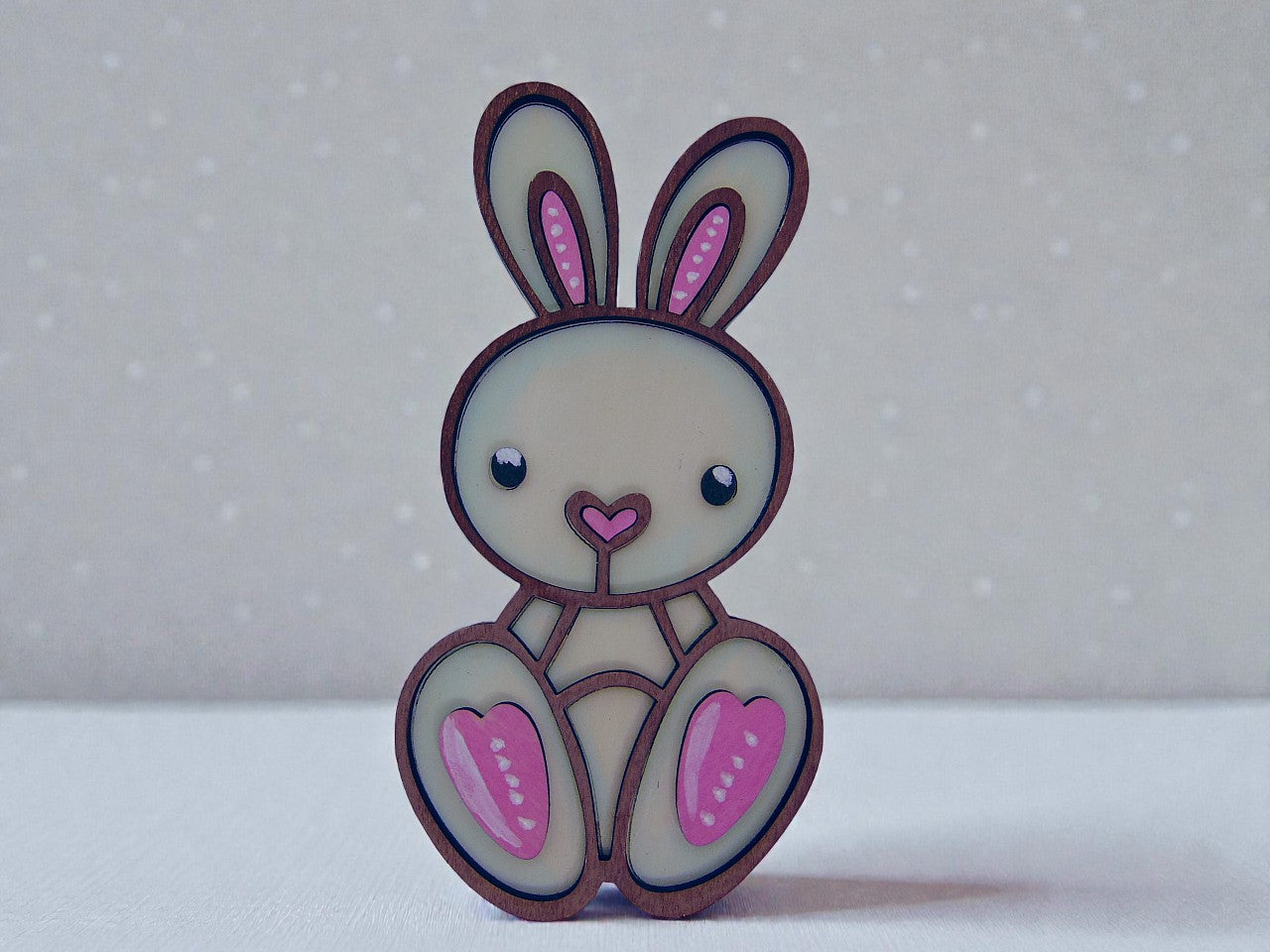 Super Cute Bunny Magnets – Handcrafted Wooden Bunny Fridge Magnet (Set of 1) - CosmicDeva
