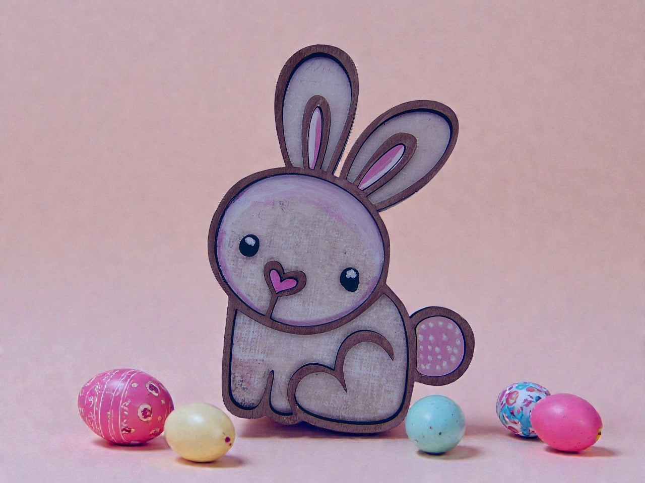 Super Cute Bunny Magnets – Handcrafted Wooden Bunny Fridge Magnet (Set of 1) - CosmicDeva