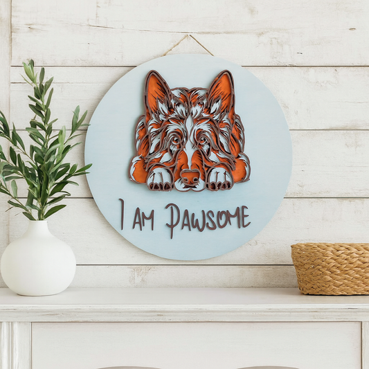 Personalized German Shepherd Portrait, 3D Dog Wooden Wall Décor – made to order - CosmicDeva