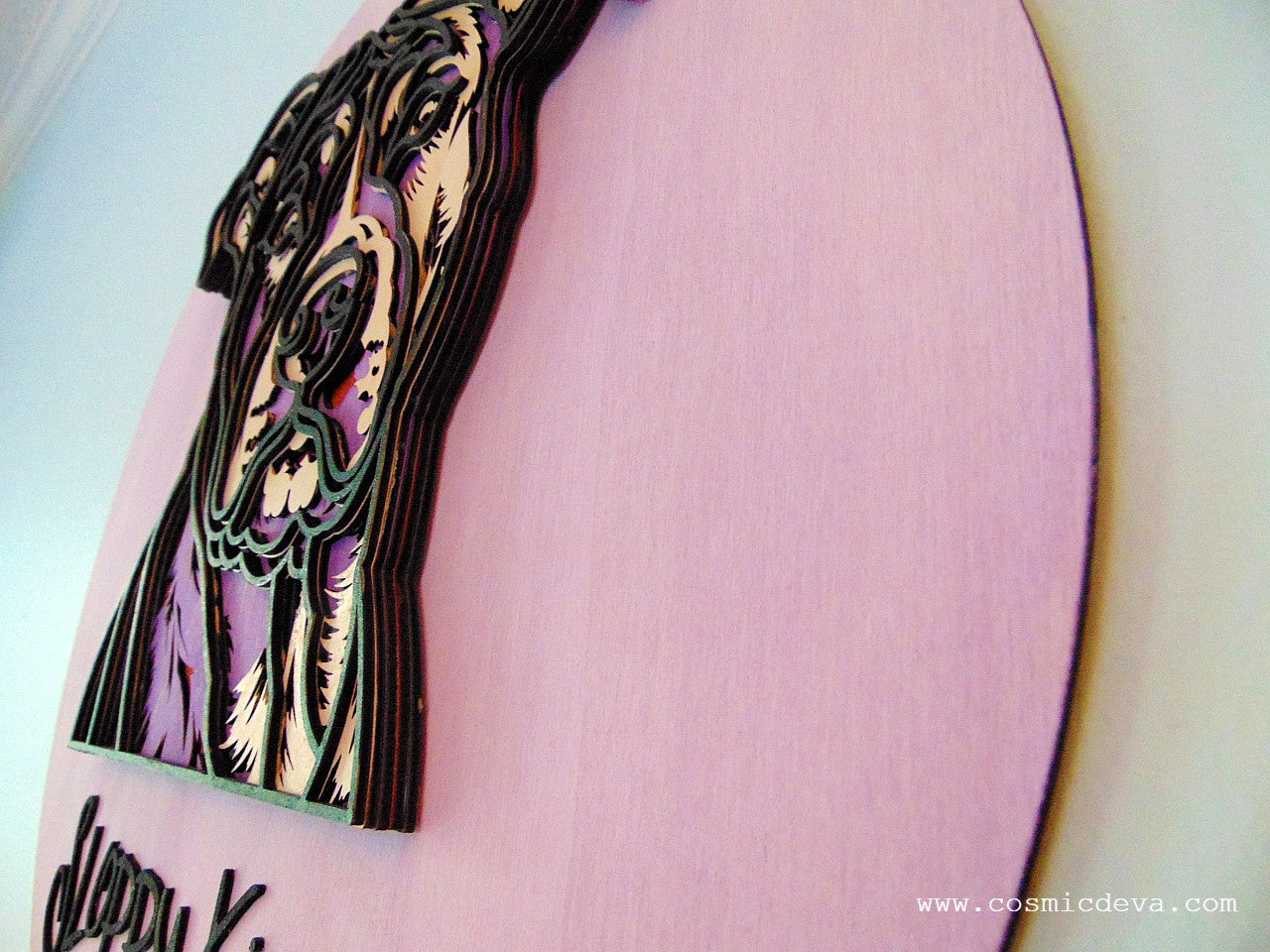 Personalized Pitbull Dog Portrait 3D Wall Décor, Custom wooden dog pet sign – made to order - CosmicDeva