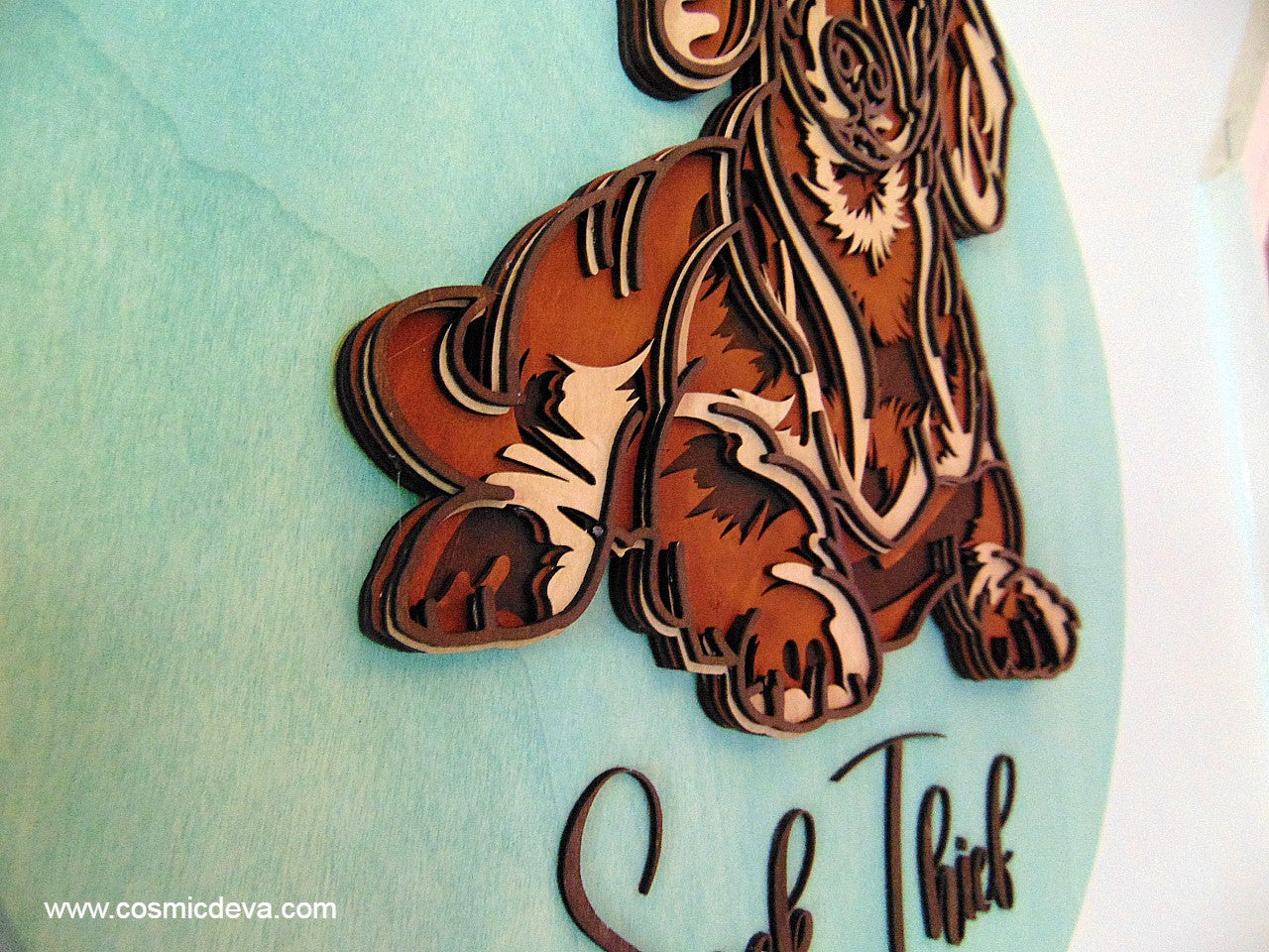 Wooden Custom Dachshund, Wooden Puppy Portrait, 3D Personalized Dachshund Wooden Wall Décor – made to order - CosmicDeva