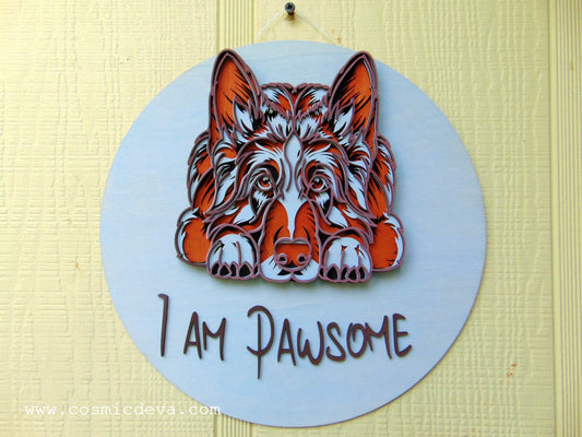 Personalized German Shepherd Portrait, 3D Dog Wooden Wall Décor – made to order - CosmicDeva