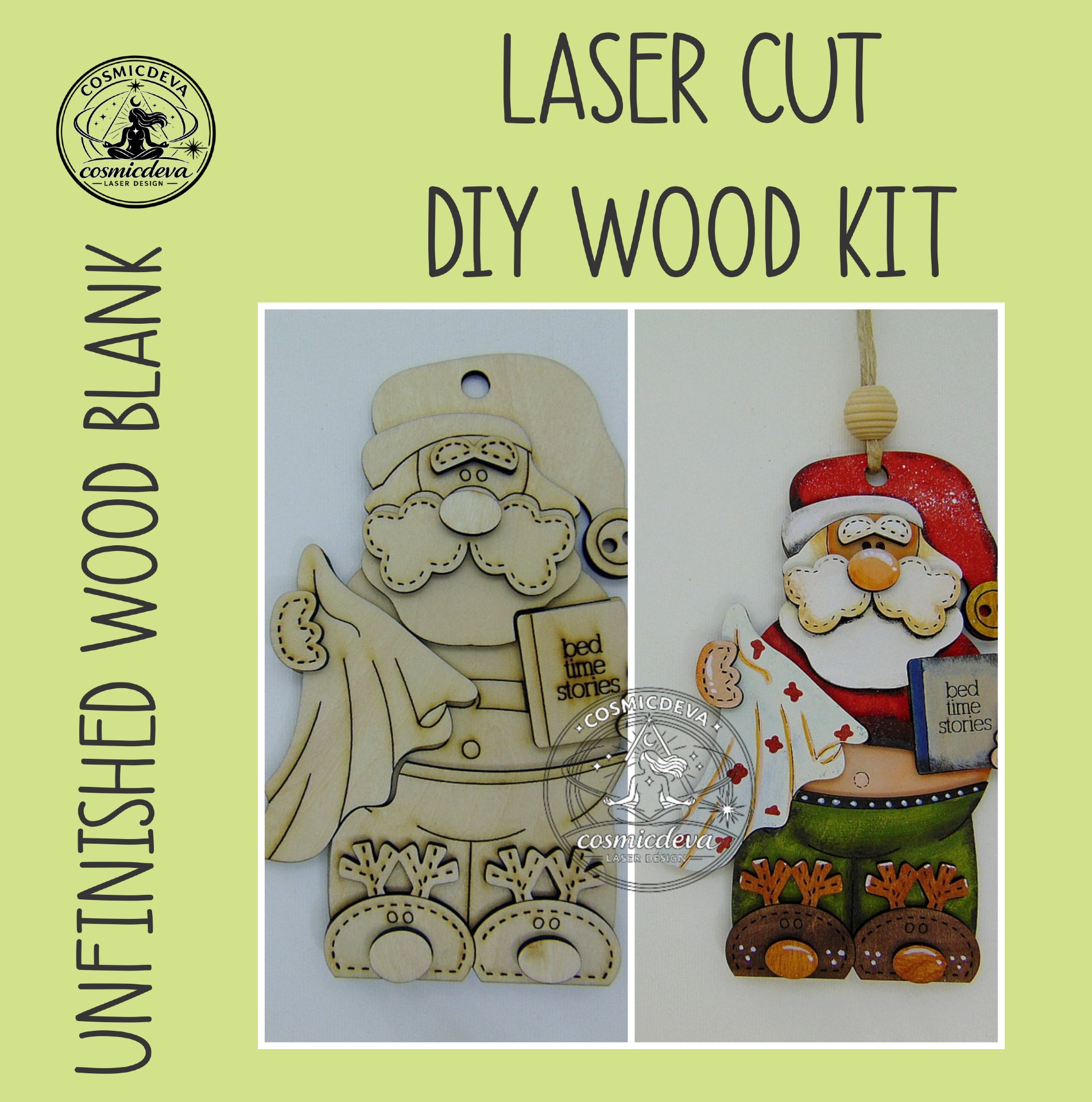 Wooden Snowman Christmas Ornament with Scarf and Hat • Wood Blanks,  Ready to Paint or Hand Painted • DIY Holiday Craft • Layered Wood Ornament  - CosmicDeva