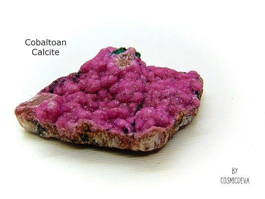 Glistering lustrous rose bubble gum pink color saturated bubbly boitroyal specimen of pink cobaltoan calcite, Cobaltoan Dolomite on matrix. The stunning crystals are small and very sparkly. Great for collectors or jewelry making.